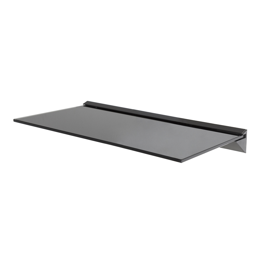 KS160BB Mahara Floating Shelf Black Glass Mahara Home