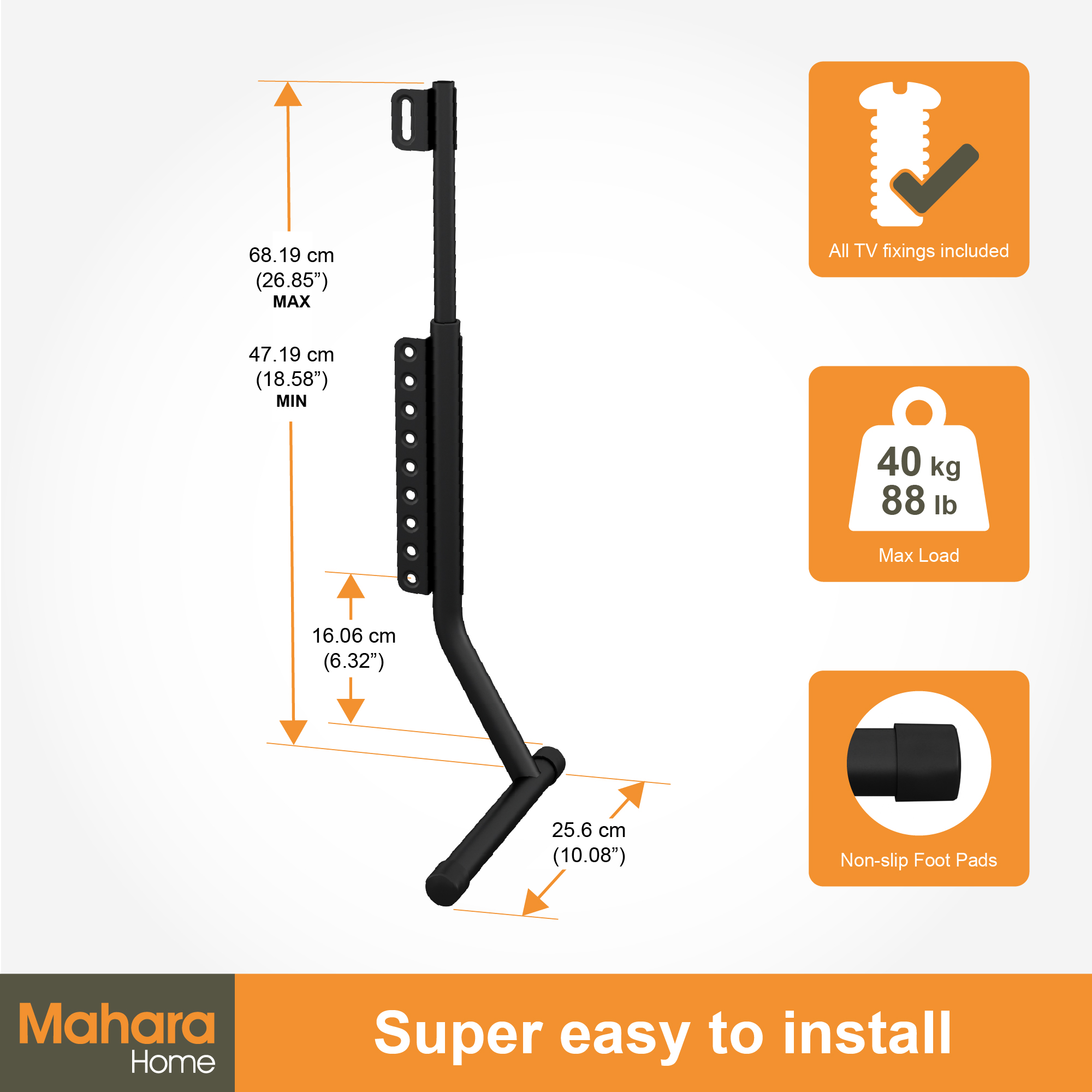 MHB850B Mahara Universal TV Legs Mahara Home